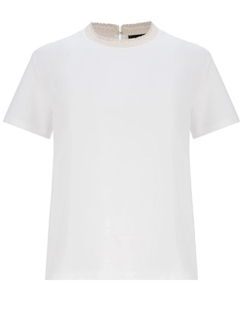 T-SHIRT CON FILO DIAM. FABIANA FILIPPI | JED266F13321 BIANCO OTTICO